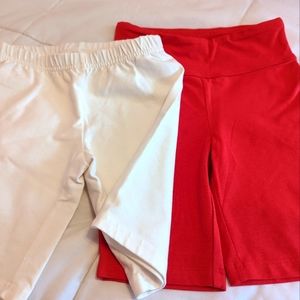 Pair of kid Size 8 cotton bike length shorts Hanna Andersson and Nordstrom